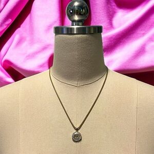 Gold "D" Charm Necklace